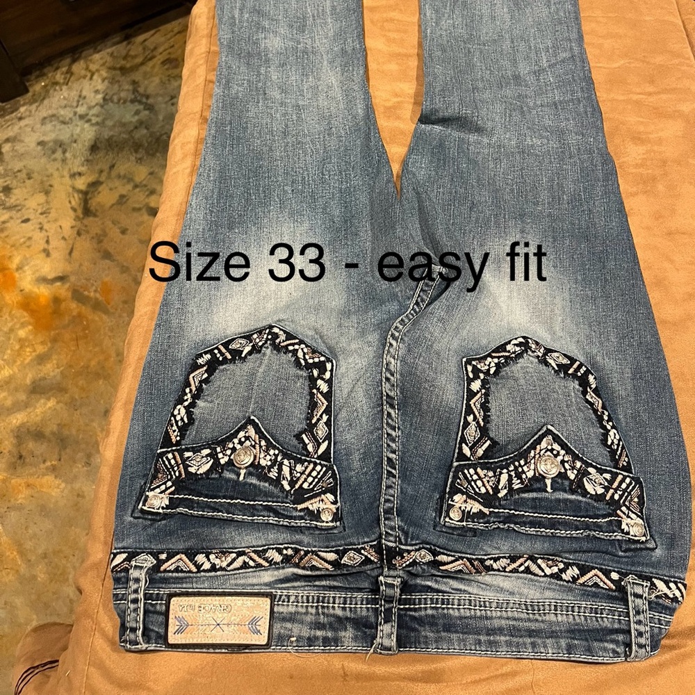 Grace in LA Blue Embellished Women Jeans